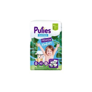 Scutece Pufies Fashion & Nature, marimea 6, 13+ kg, 42 bucati