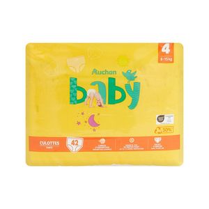 Scutece Chilotel Auchan Baby, marimea 4, 8 - 15 kg, 42 bucati