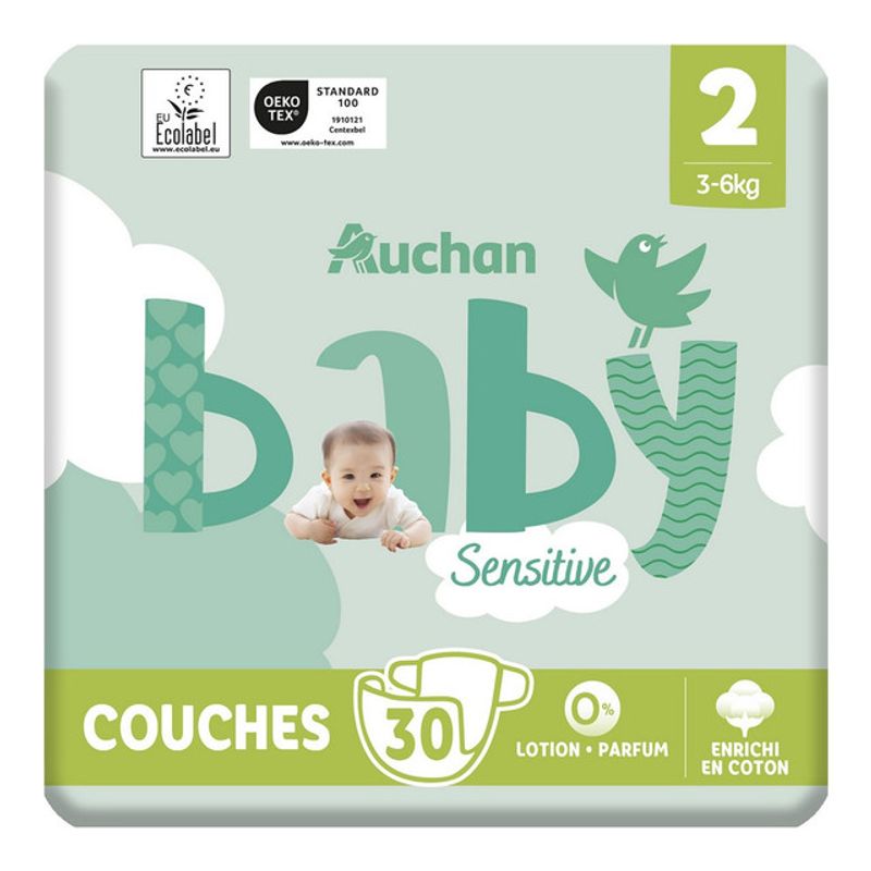 scutece-auchan-baby-sensitive-marimea-2-30-bucati