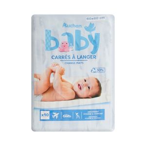 Aleze Auchan Baby, 60 x 60 cm, 10 bucati