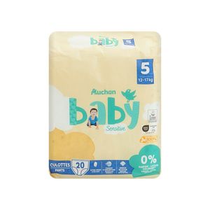 Scutece Chilotel Auchan Baby Sensitive, marimea 5, 12 - 17 kg, 20 bucati