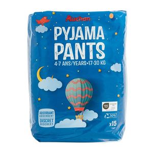 Scutece Auchan Pyjama Pants, 17 - 30 kg, 15 bucati