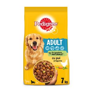 Hrana uscata pentru caini adulti Pedigree, cu pui si legume, 7 kg