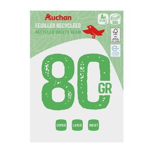 Hartie copiator A4 Auchan Eco Friendly, 500 file