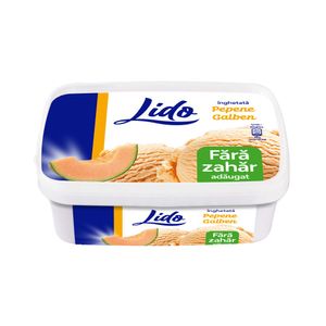 Inghetata la caserola Betty Ice fara zahar cu pepene galben, 1000 ml