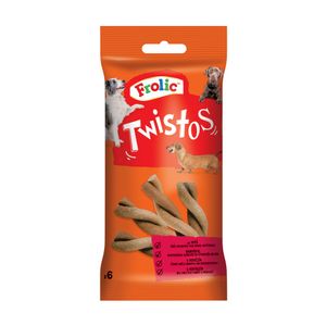 Recompense pentru caini Frolic Twistos, cu vita, 105 g
