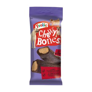 Recompense pentru caini adulti Frolic Chewy Bones, cu vita, 2 bucati, 70 g