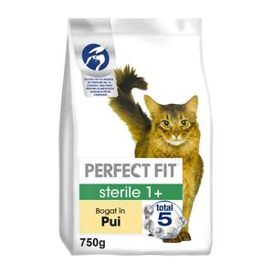 Hrana uscata pentru pisici sterilizate adulte Perfect Fit, pui, 750 g