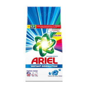 Detergent pudra automat Ariel of Lenor Fresh Color, 3 kg, 40 spalari