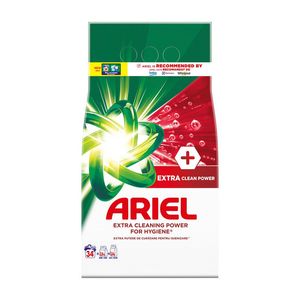 Detergent pudra automat Ariel +Extra Clean Power, 2.55 kg, 34 spalari