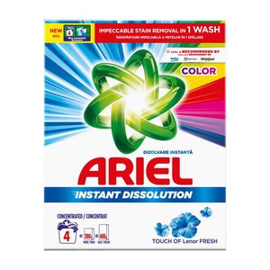 Detergent pudra automat Ariel Touch of Lenor Fresh Color, 300 g, 4 spalari