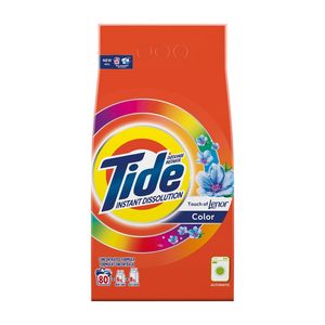 Detergent pudra automat Tide Touch of Lenor Color, 80 spalari, 6 kg