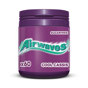 Guma de mestecat fara zahar cu arome de mentol si coacaze negre Airwaves Cool Cassis, 60 bucati, 84 g