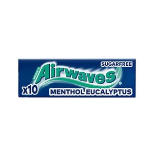 Guma de mestecat cu arome de mentol si eucalipt Airwaves, 10 bucati, 14 g