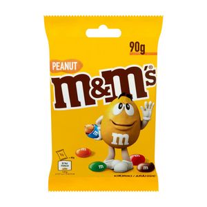 Bomboane cu arahide invelite in ciocolata cu lapte M&M's Peanut, cu glazura crocanta si colorata, 90 g