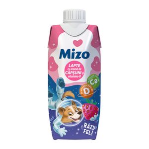 Lapte cu Vitamina D si gust de capsuni Mizo, 315 ml