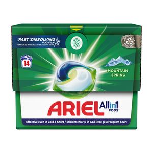 Detergent capsule Ariel Allin1 PODS Mountain Spring, 14 spalari