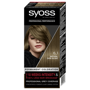 Vopsea de par permanenta Syoss Color Baseline 6-1 Blond Inchis Natural, 115 ml