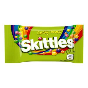 Bomboane gumate cu arome de fructe acrisoare Skittles Crazy Sours, 38 g