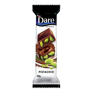 Baton cu ciocolata cu lapte si fistic Dare, 30 g