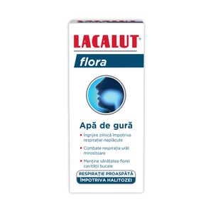 Apa de gura Lacalut Antiplaque Flora, 300 ml