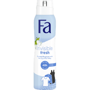 Deodorant spray anti-perspirant Fa Invisible Fresh cu parfum de lacramioare, 150 ml
