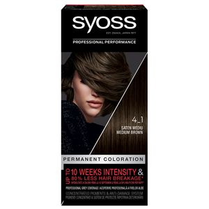 Vopsea de par permanenta Syoss Color, 115 ml, 4.1 Saten Mediu