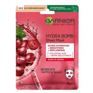 Masca servetel hidratanta cu extract de seminte de struguri Garnier Skin Naturals, 28 g