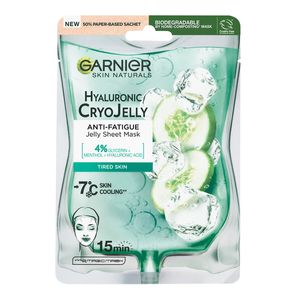 Masca servetel Garnier Skin Naturals Cryo Jelly, efect hidratant si racoritor, 27 g