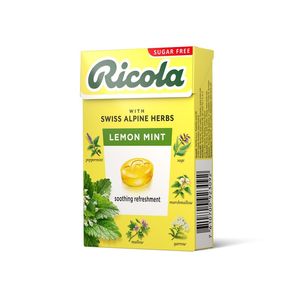 Dropsuri Ricola Lemon Mint, fara zahar, 40 g