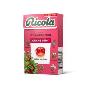 Dropsuri Ricola Cranberry, fara zahar, 40 g