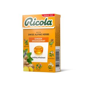 Dropsuri Ricola Ginger Orangemint, fara zahar, 40 g