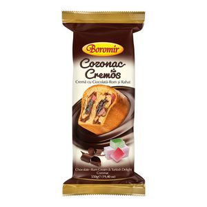 Cozonac Boromir cu crema de ciocolata, rom si rahat, 550 g