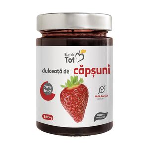 Dulceata de capsuni Bun De Tot, fara zahar, 360 g