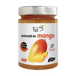 Dulceata de mango Bun De Tot, fara zahar, 360 g