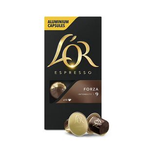 Capsule cafea L'Or Espresso Forza Intensity, compatibile Nespresso, 10 capsule