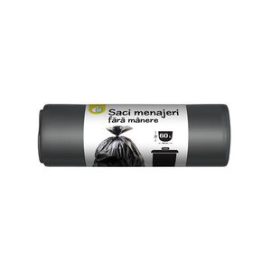 Saci menajeri Pouce, fara manere, 60 l, 20 bucati, negru