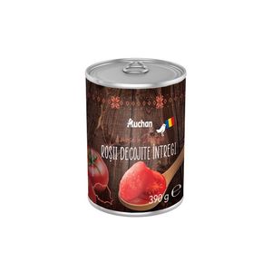 Rosii decojite intregi Auchan, 390 g