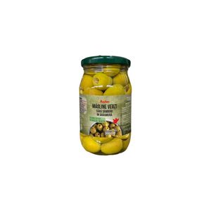 Masline verzi in saramura Auchan, fara samburi, 360 g