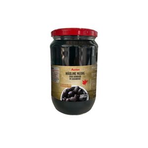 Masline negre in saramura Auchan, fara samburi, 690 g