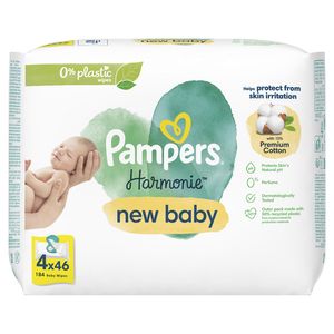 Servetele umede bebelusi Pampers Harmonie, 4 pachete x 46, 184 bucati