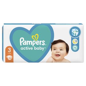 Scutece Pampers Active Baby, marimea 3, 6 - 10 kg, 54 bucati