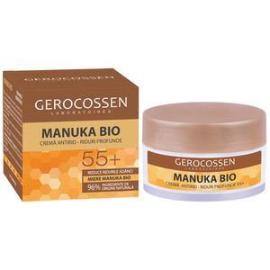 Crema anti-riduri profunde Manuka cu miere, retinol si Lakesis, 50 ml