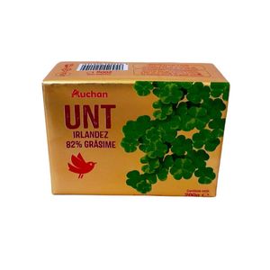 Unt irlandez Auchan, 82% grasime, 200 g