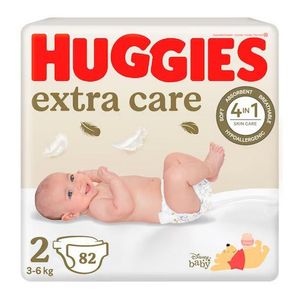 Scutece Huggies Extra Care 2, 3-6 kg, 82 bucati