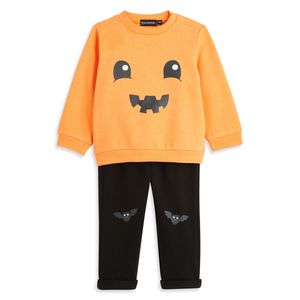 Compleu pentru copii InExtenso, model Halloween, portocaliu, marimea 80 CM