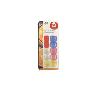Set 10 cuburi de gheata Actuel, reutilizabile, multicolor