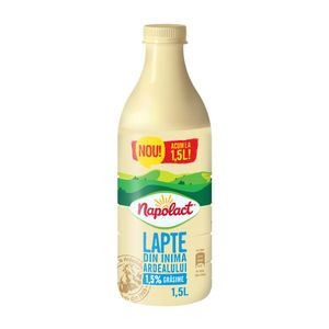 Lapte de vaca Napolact, 1.5% grasime, 1.5 l