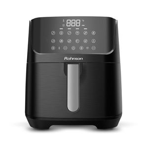 Friteuza cu aer cald Rohnson R2843, 1800W, 7 l, 12 programe, 80-200 °C, negru