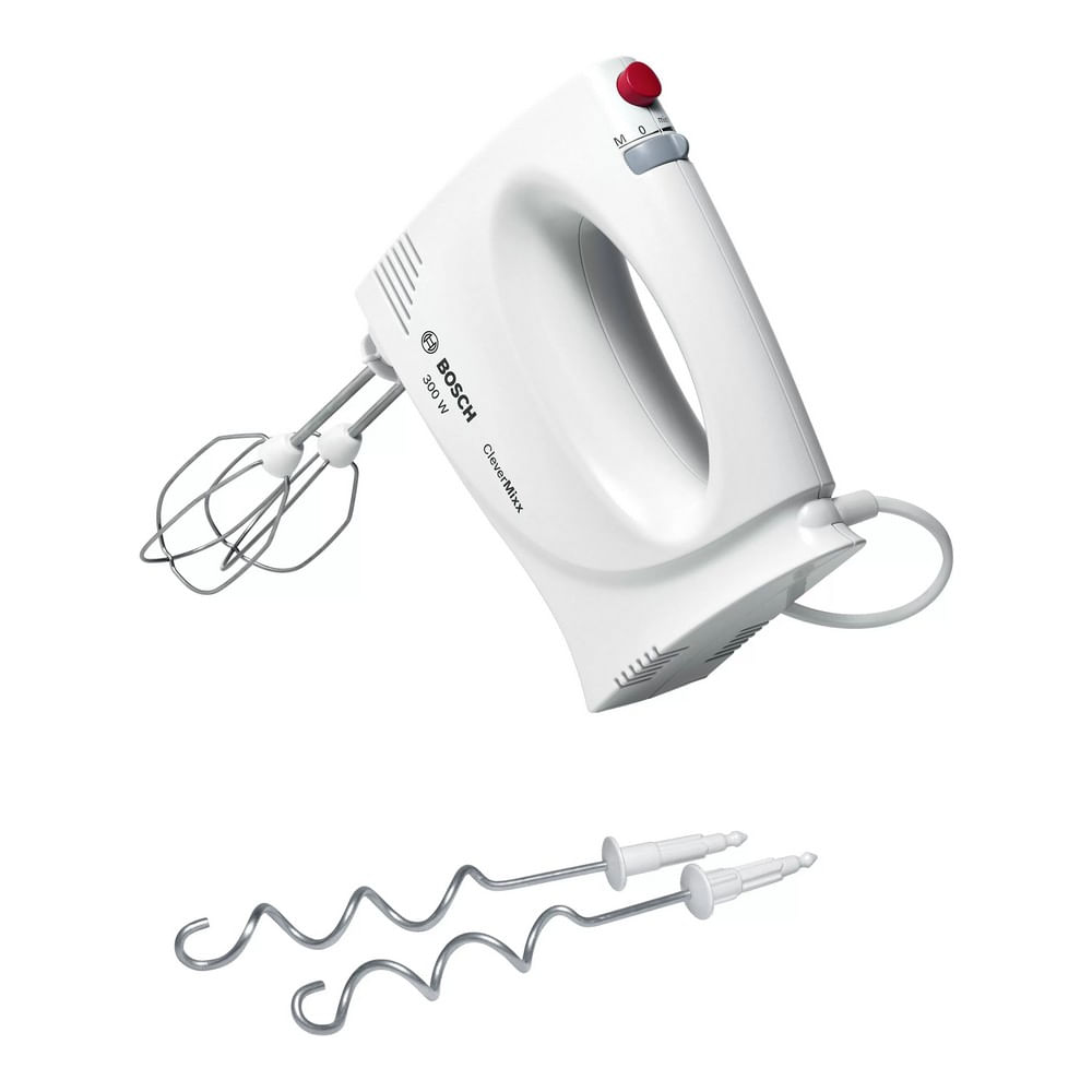 Mixer de mana Bosch MFQ3030, 350W, functie Turbo, 4 viteze, alb